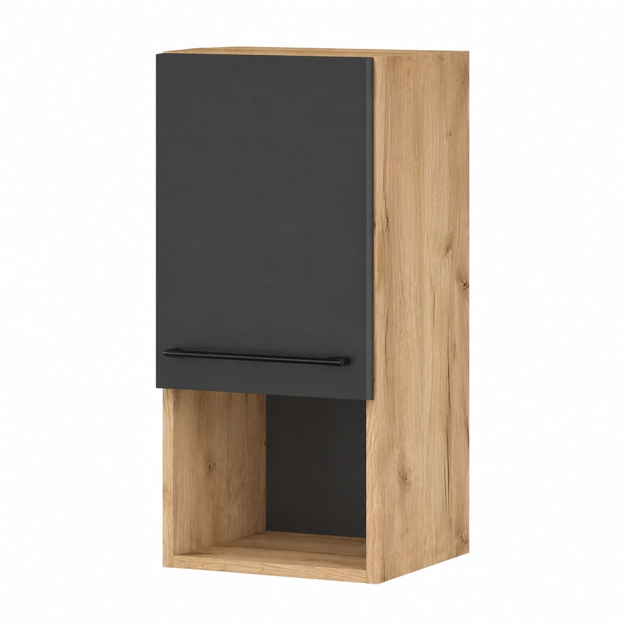 Exklusives Badmöbelset LUX 70 cm in Gold Eiche/Anthrazit, Waschtischunterschrank ohne Waschbecken, inklusive 2 Midischränke