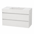 Modernes Badmöbel-Set: Waschbeckenunterschrank 120 cm, matt-weiß mit Schubladen