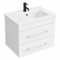 Modernes Badezimmer Waschbecken Set mit Unterschrank, 60 cm, Hängend, Weiß